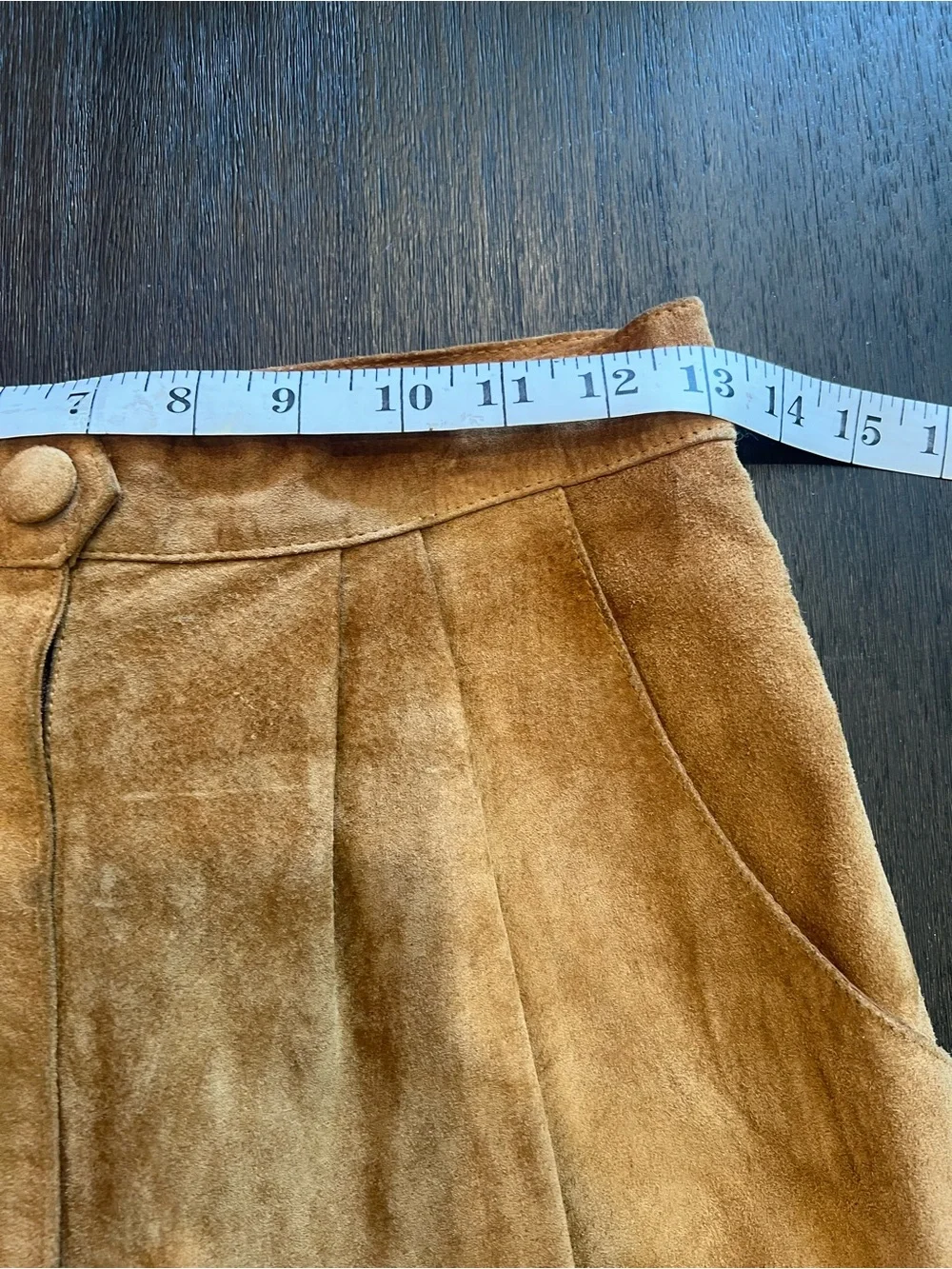 Eagle’s Eye Vintage 80s Suede Midi Skirt Sz 8 Tan Heritage Academia Western Fall